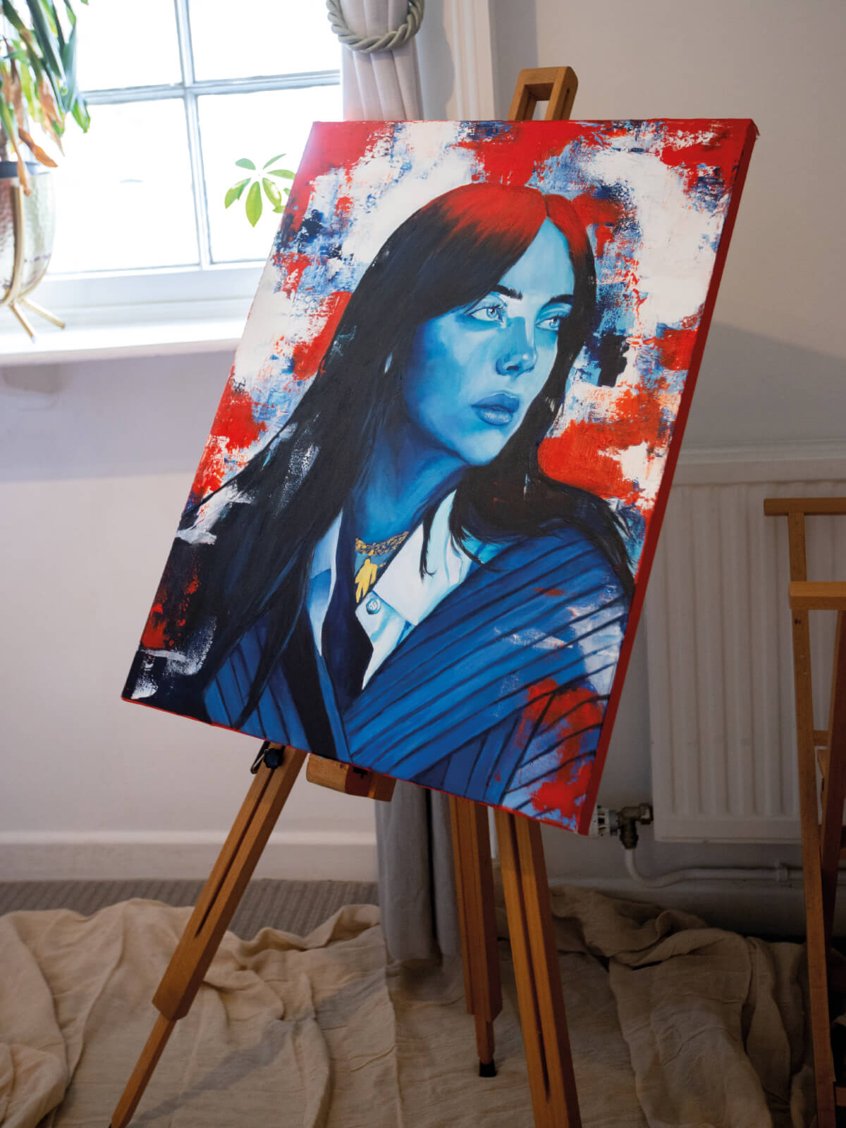 Original artwork by Nat Morgan of Billie Eilish