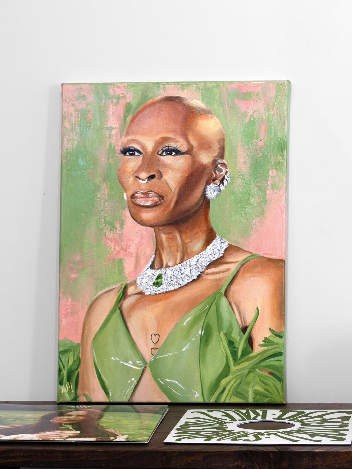 Cynthia original portrait on canvas by Nat Morgan