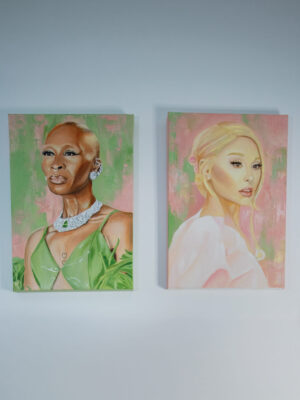 Pair of original paintings for Sister of Oz by Nat Morgan