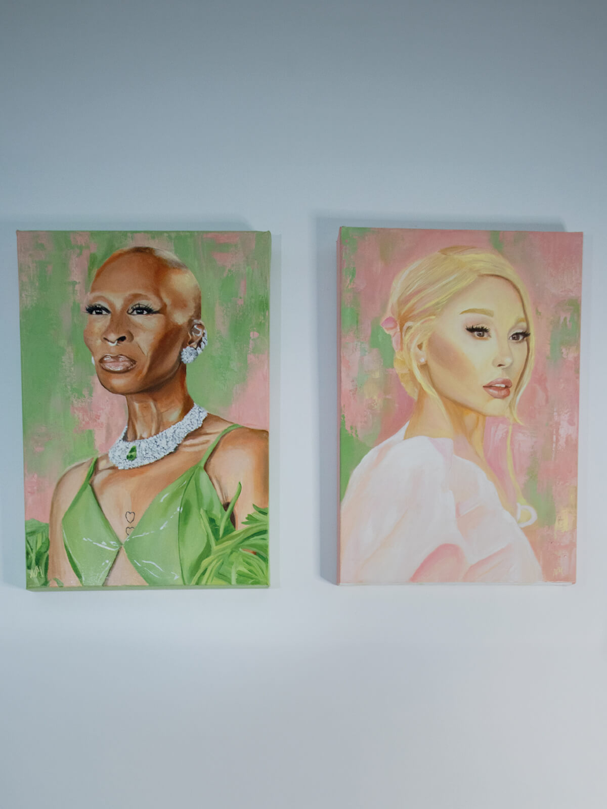 Pair of original paintings for Sister of Oz by Nat Morgan