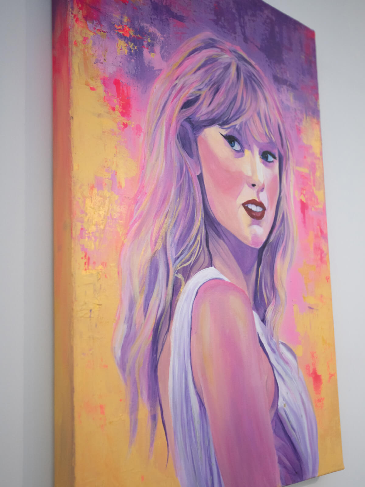 Original Taylor Swift portrait painting by Nat Morgan