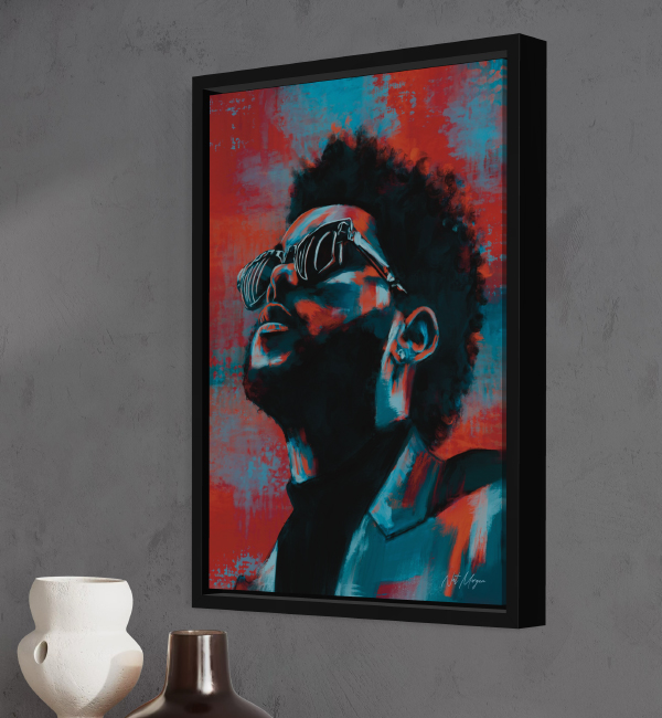 NMA-Shop-Artwork Framed digital artwork of The Weeknd